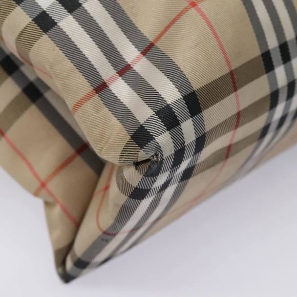 BURBERRY Nova Check Hand Bag Canvas Beige Auth ti2118 - Picture 12 of 16